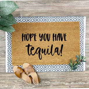 Felpudo Gracioso Doormat Welcome Mat Espero Que Tequila