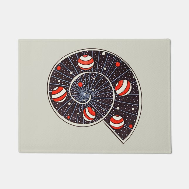 Felpudo Gracioso espacio Espiral Galaxia Niños (Anverso)