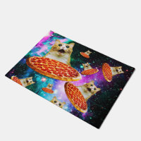 Gracioso gato de pizza espacial