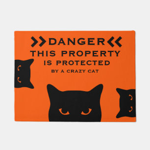 Felpudo Gracioso gato peligroso Doormat