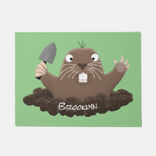 Felpudo Gracioso gopher digging personalizado ilustracion