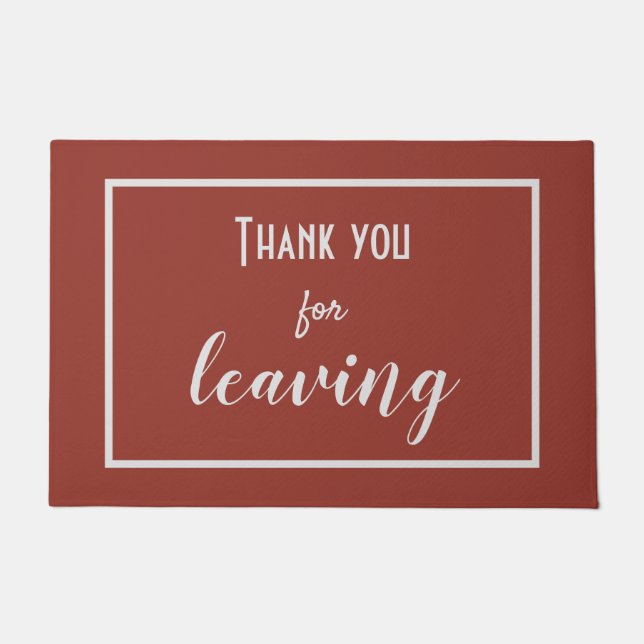 Felpudo Gracioso "Gracias por salir" Introvertido Antisoci (Anverso)