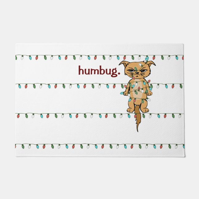 Felpudo Gracioso Humbug enreda feriado de Navidades malhum (Anverso)