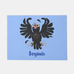 Felpudo Gracioso ilustracion de personalizado de cuervos l