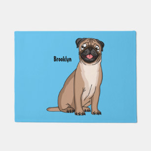 Felpudo Gracioso ilustracion de personalizado de perro de