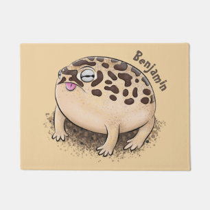Felpudo Gracioso ilustracion personalizado de rana de lluv