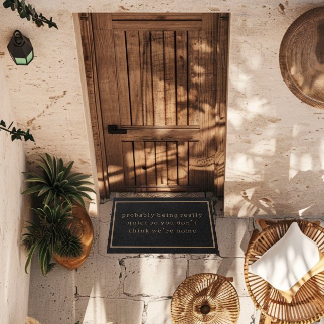 Felpudo Gracioso Introvert angustiado Black Trendy Simple (Subido por el creador)