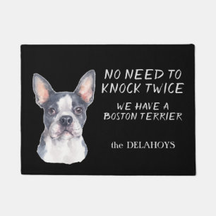 Felpudo Gracioso No Es Necesario Golpear A Boston Terrier