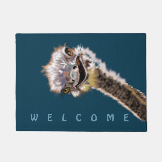 Felpudo Gracioso Ostrich Doormat (Anverso)