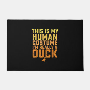 Felpudo Gracioso Pato Este Es Mi Disfraz Humano Halloween