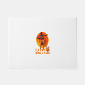 Felpudo Gracioso perro conhound de secuoya Halloween Feliz