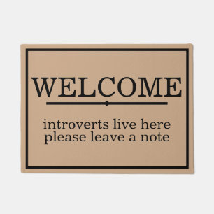 Felpudo Gracioso Personalizado Introvert Bienvenida