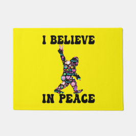 Felpudo Gracioso pie de playa que creo en la paz