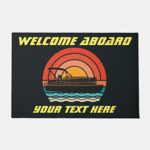 Felpudo Gracioso Pontoon Bienvenidos Fiesta Verano Boating