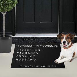 Felpudo Gracioso Por Favor Ocultar Paquetes De Mi Personal