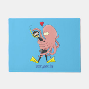 Felpudo Gracioso pulpo abrazos buceo humor personalizado