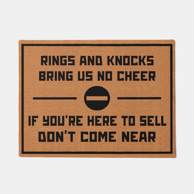 Felpudo Gracioso Sin Pedir Humor Rustic Brown Introvert (Anverso)