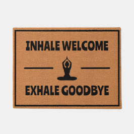 Felpudo Gracioso Yoga Zen Meditación Humor Rústico Minimal