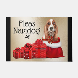 Felpudo Graciosos Navidades de perilla hulanas navidog
