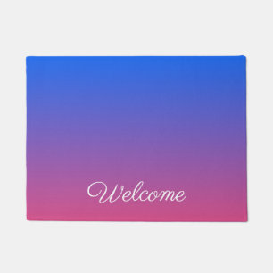 Felpudo Gradiente de color azul y rosado personalizado