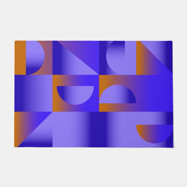 Felpudo Gradiente moderno abstracto en tiempo de reunión c (Anverso)