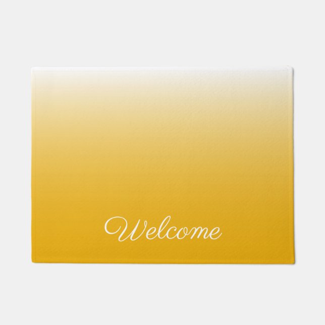 Felpudo Gradiente personalizado amarillo oscuro (Anverso)