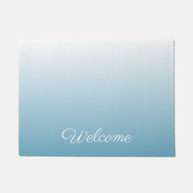 Felpudo Gradiente personalizado de color azul angelado (Anverso)