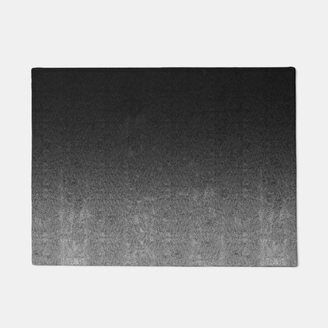 Felpudo Gradiente Purpurina plateado y negro (Anverso)