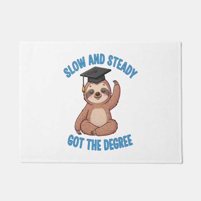 Felpudo Graduación divertida Sloth (Anverso)