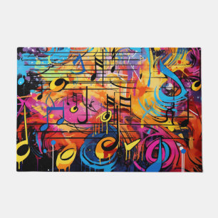 Felpudo Graffiti Musical Notes Doormat