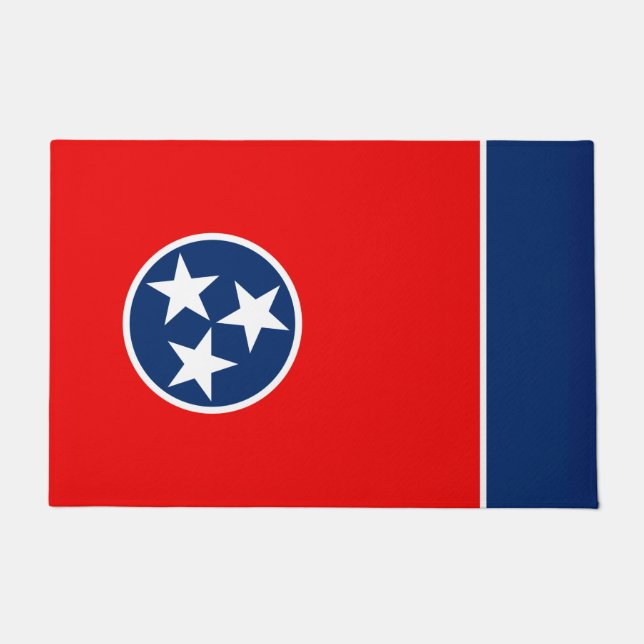 Felpudo Gráfico de la bandera del estado de Tennessee diná (Anverso)
