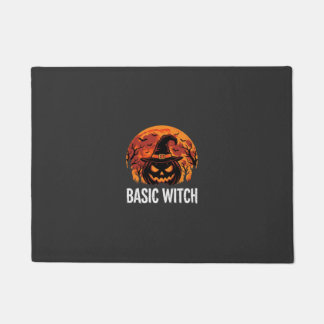 Felpudo Gráfico de Luna de Calabaza de Bruja Básica de Hal