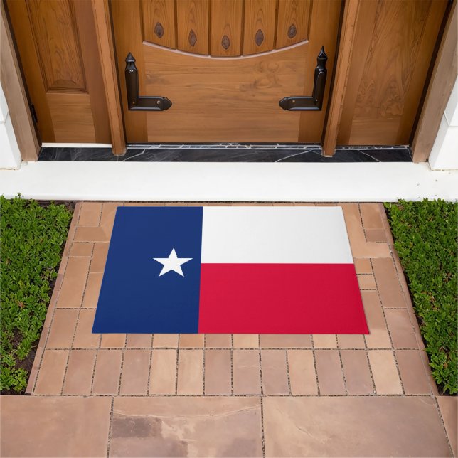 Felpudo Gráfico dinámico de la bandera del estado de Texas (Exterior)