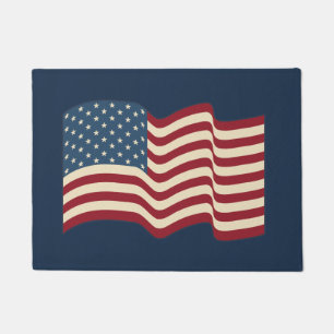 Felpudo Gran Bandera Americana Bienvenida Mat Doormat Rug