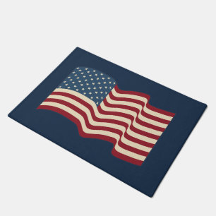 Felpudo Gran Bandera Americana Bienvenida Mat Doormat Rug 