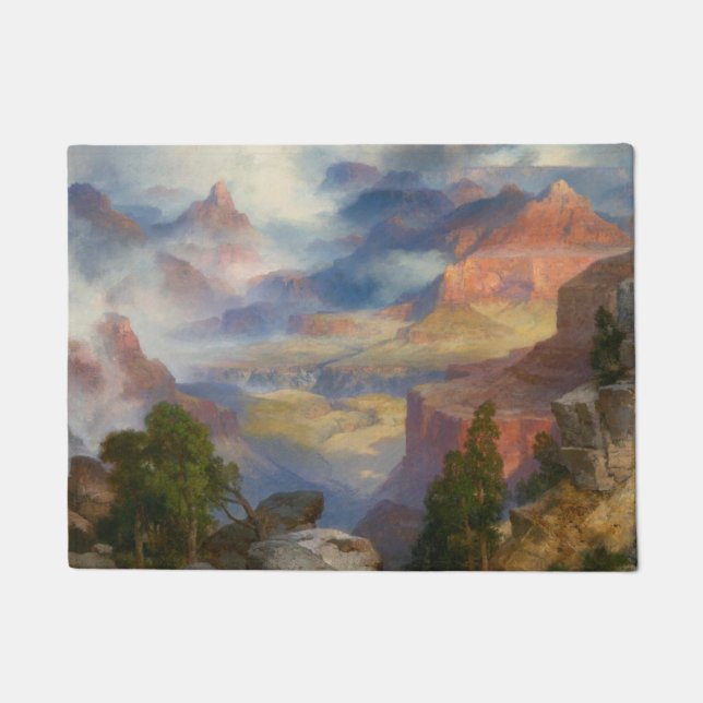 Felpudo Gran Cañón en niebla (por Thomas Moran) (Anverso)