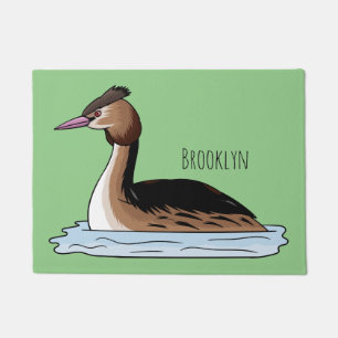 Felpudo Gran ilustracion de personalizado de aves grises c