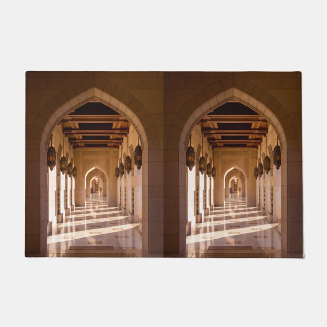 Felpudo Gran Mezquita del Sultán Qaboos en Mascate, Omán (Anverso)