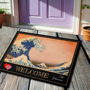 Felpudo Gran ola de Kanagawa y arte japonés/Japan Mat