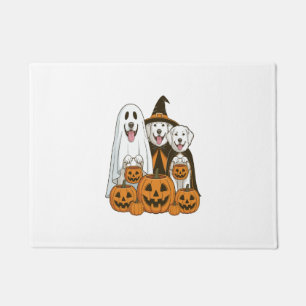 Felpudo Gran Perro Pirineo Bruja Fantasma Halloween Combin