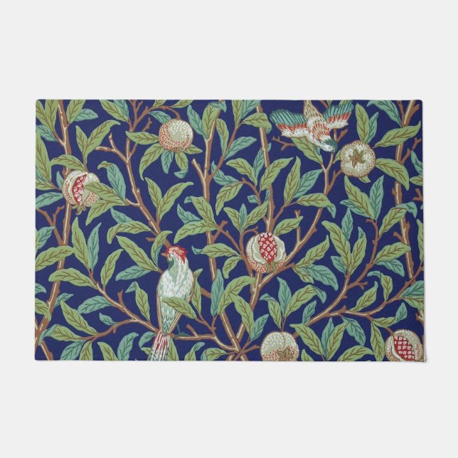 Felpudo Granada y pájaro pequeño, William Morris (Anverso)