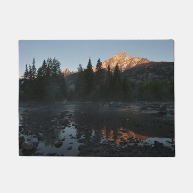 Felpudo Grand Teton Sunrise en Cottonwood Creek (Anverso)