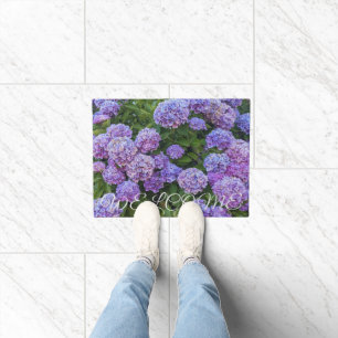 Felpudo Grandes flores de Hortensia de cabezas grandes dan
