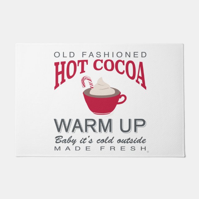 Felpudo granja de vacaciones de cacao caliente (Anverso)