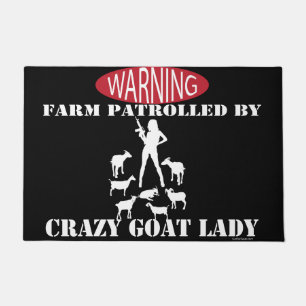 Felpudo Granja negra de advertencia patrullada por Crazy G