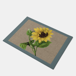 Felpudo Granja y Mascotas de la Vintage Sunflower Country