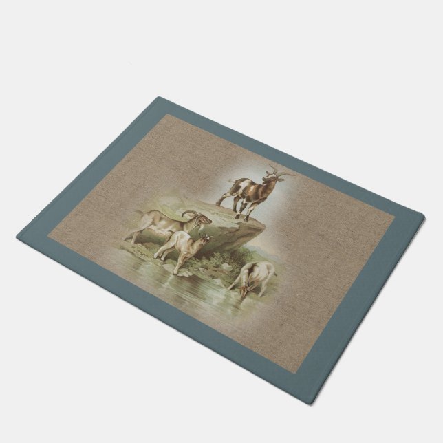 Felpudo Granja y Mascotas Vintage Goats Country (Angular)