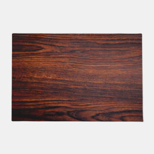 Felpudo Grano de madera de Mahogany oscuro   patrón de mad