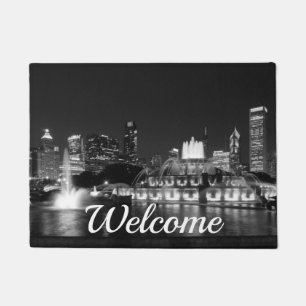Felpudo Grant Park Chicago Grayscale Welcome Doormat