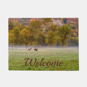 Felpudo Grazing Elk Couple Bienvenida Doormat